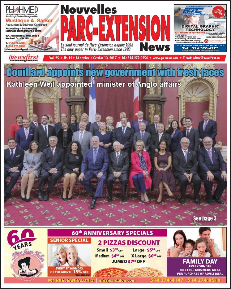 Front Page Image of the Parc Extension News