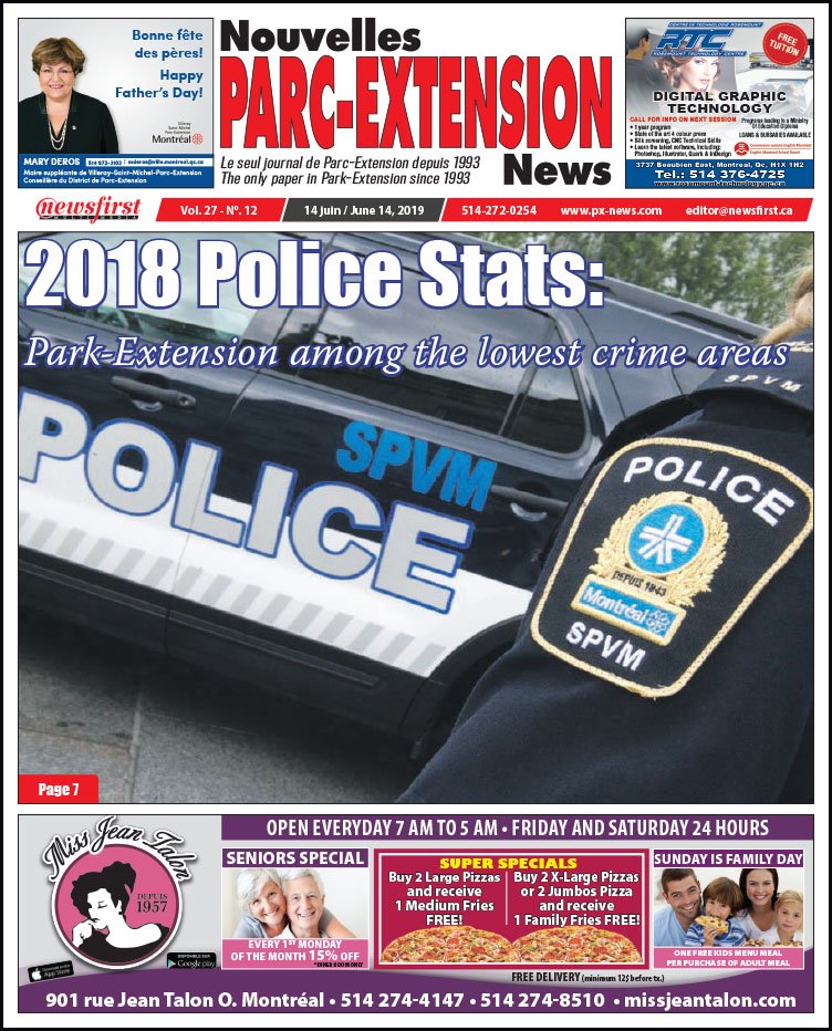 Front Page Image of the Parc Extension News 27-12.