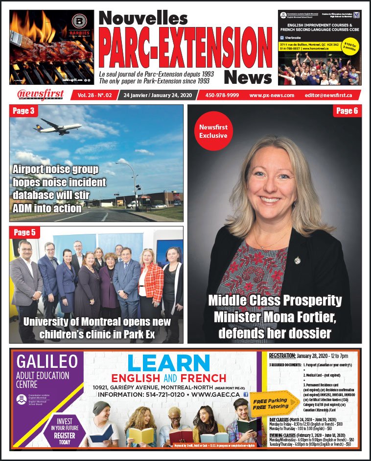 Front Page of the Parc Extension News 28-02