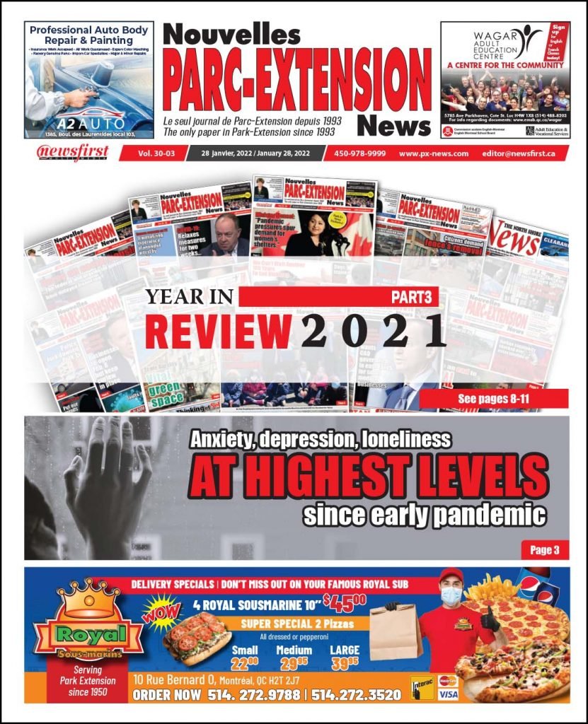 Front page of the Parc-Extension News.