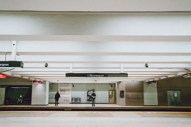 Otherwise busy, Montreal's Berri-UQAM metro is empty during the COVID-19 pandemic.