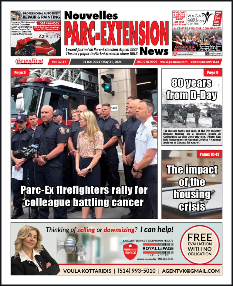 Parc-Extension News front page image.