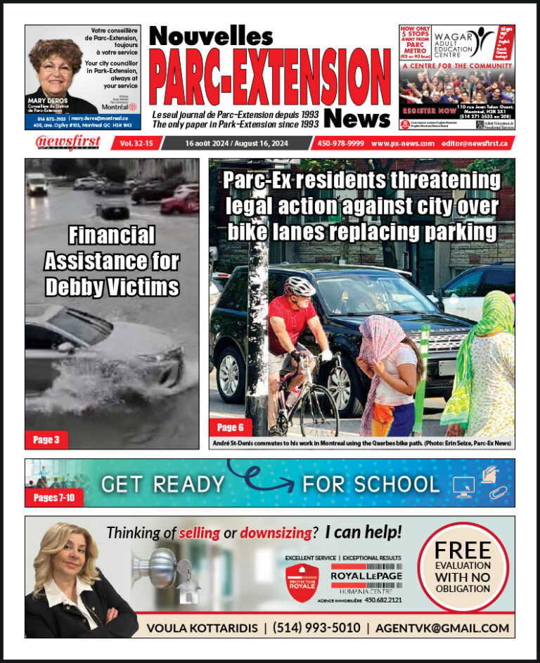 Parc-Extension News front page image.