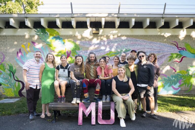 A mural to celebrate the 100th anniversary of Parc Jarry